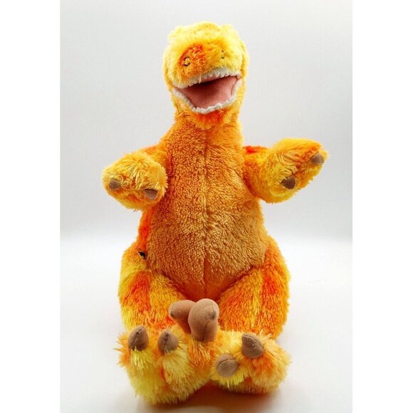 Build A Bear Yellow Orange Raptor Dinosaur Animal Plush Toy BAB Workshop 16" - Picture 2 of 7